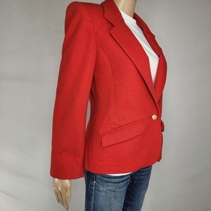 Vintage Red Suit Jacket. Size 4
